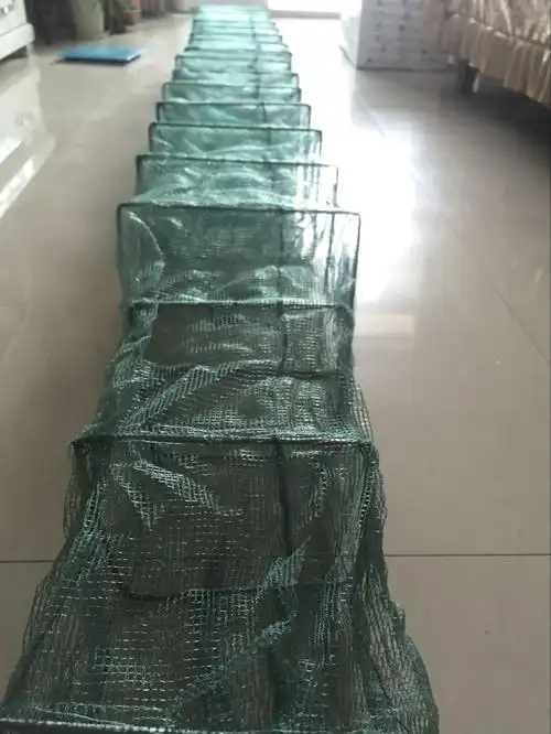 2016年新品稳收厂家直销地笼虾笼捕鱼笼折叠地笼子捉泥鳅笼黄鳝网