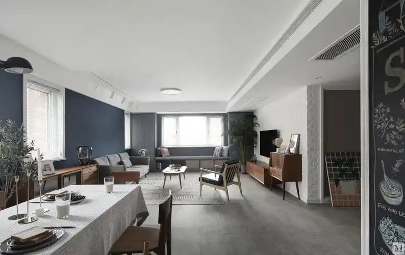 简约客厅窗帘装修效果图