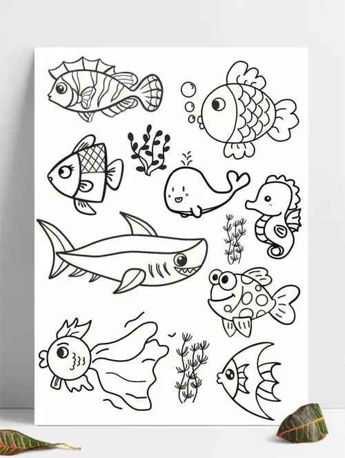 简笔画实用的海底世界素材