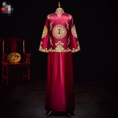 新款新郎结婚中式龙凤褂喜服接亲敬酒礼服大码古装秀禾服男士