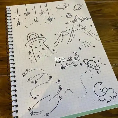 星空简笔画 星空简笔画图片有颜色