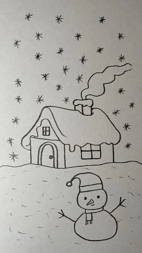 北方的冬天简笔画怎么画?