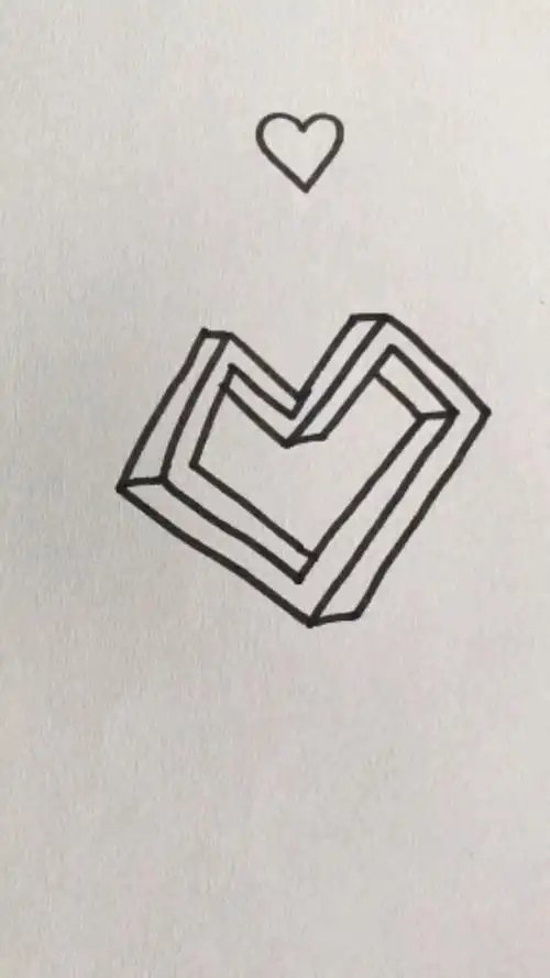 简笔画#立体爱心