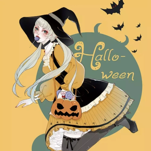 头像万圣可爱小女巫