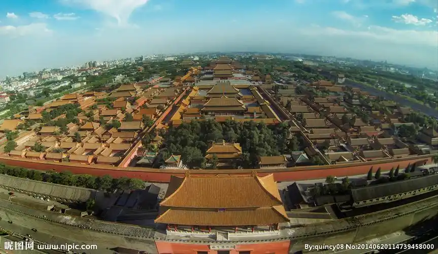俯瞰北京故宫图片
