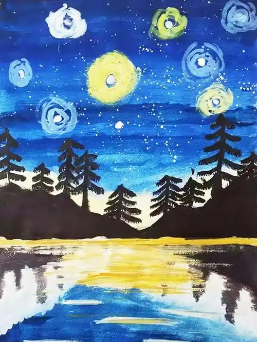 这么唯美的星空儿童画,不看一眼就亏大了!-全息赛-网络赛事管理平台