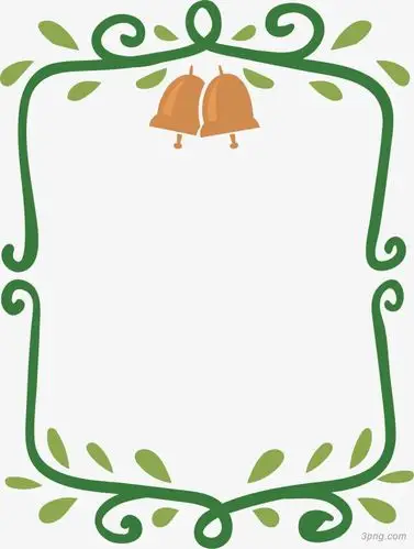 绿色手绘花藤边框