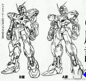 异端高达-红色机的早期草图