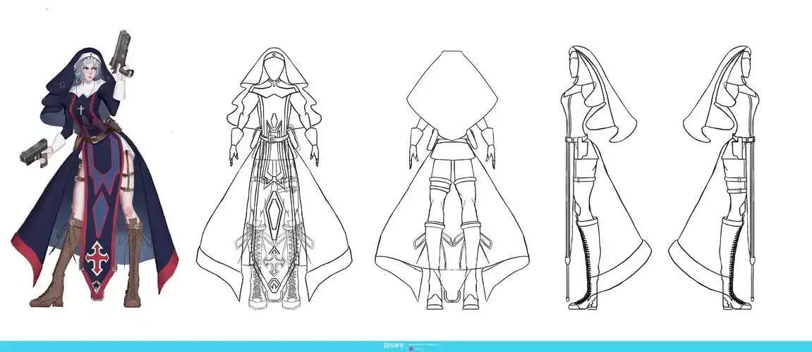 角色原画三视图的绘制训练