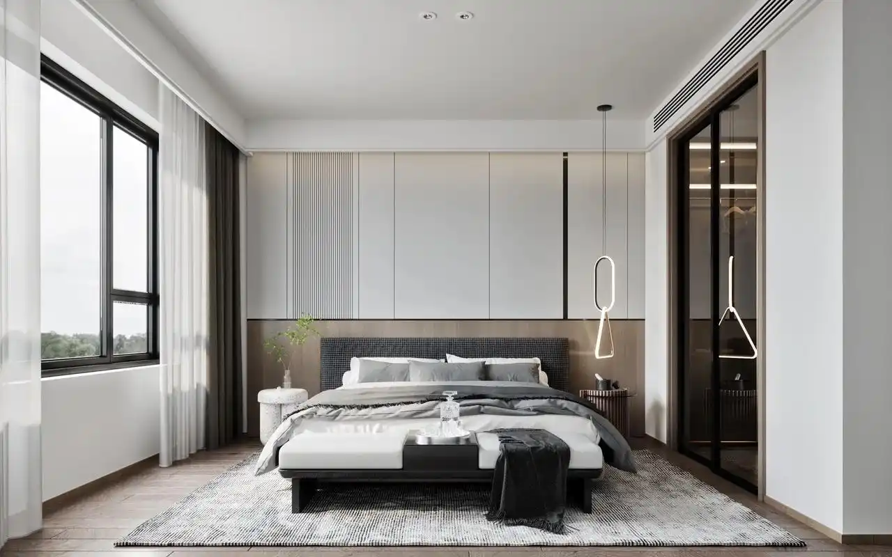 卧室装修设计简约及原木风格3d效果图.很多业主不知道卧室如何 - 抖音