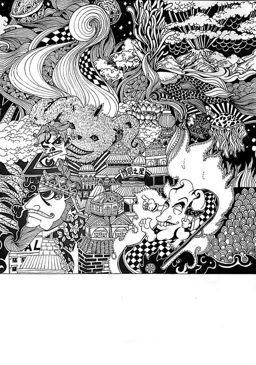 临摹黑白装饰画