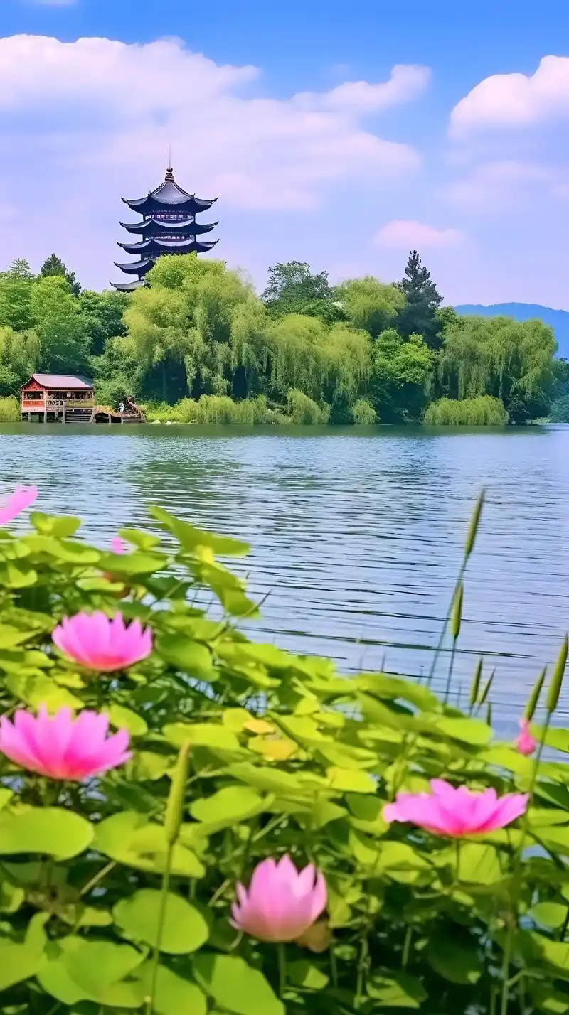 夏至之际,荷花轻盈而雅致,散发出淡淡的芬芳.它们娇 - 抖音