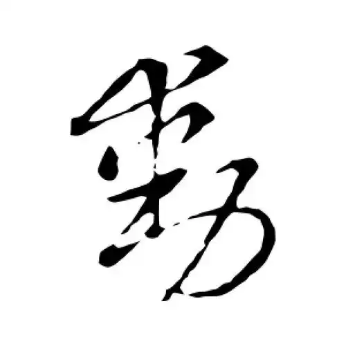 草书动字