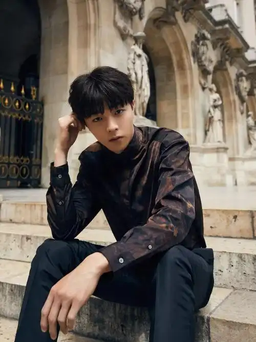 本次dunhill也邀请了风格各异的三位男明星来看秀,比如清新阳光的陈立