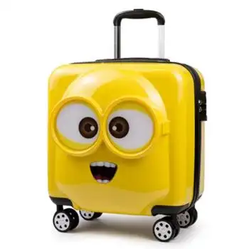 儿童旅行箱小黄人万向轮拉杆箱18寸可爱登机皮箱密码箱行李箱20寸