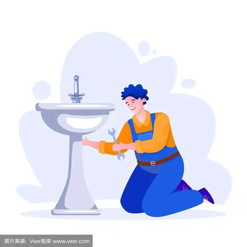 房屋维修和装修平面矢量插图集