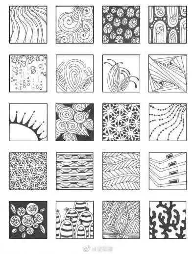 线描组合,点线面