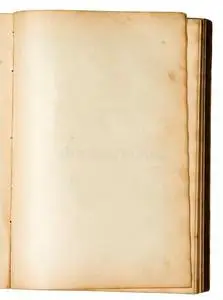 一本旧书的空白页咖啡杯和新鲜牛角上木制的背景.