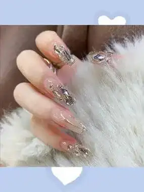 超好看的长款美甲