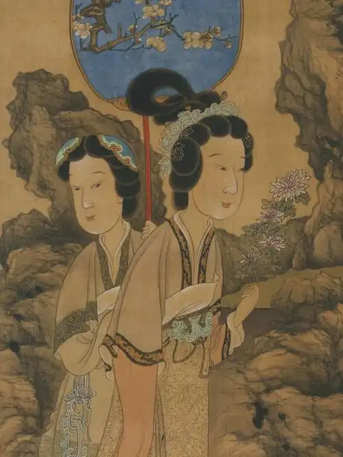 仕女系列眷秋图明陈洪绶