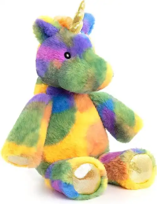 彩虹独角兽毛绒玩具,15 英寸(约 38.