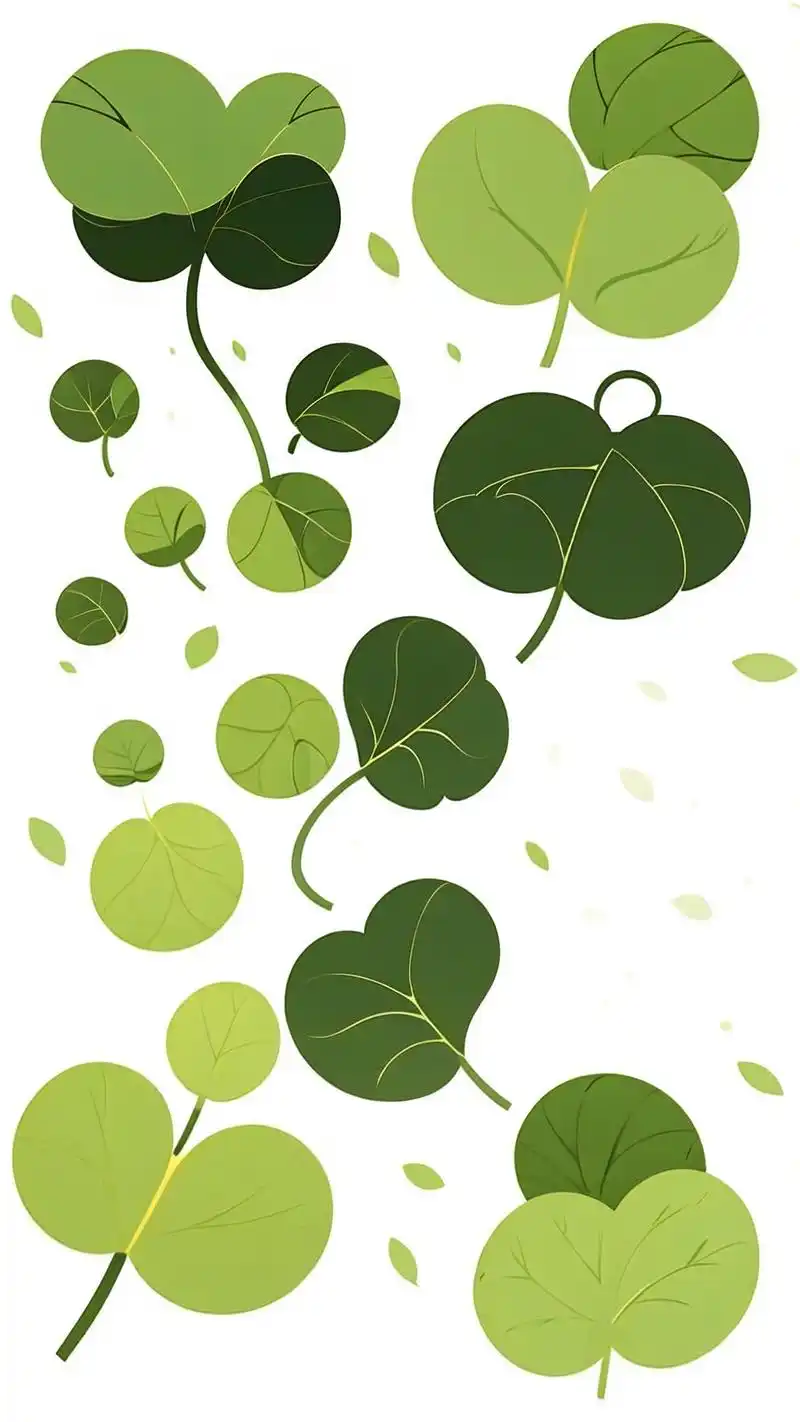 95小清新绿叶背景图集91