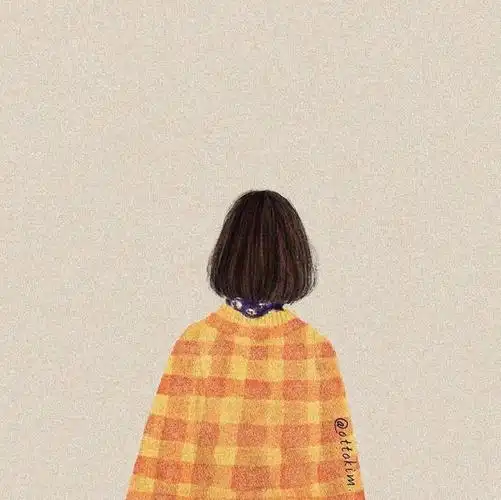 森系少女手绘拿去做头像吧