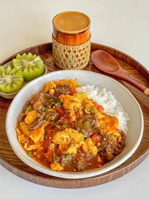 谁懂啊‼️番茄滑蛋牛肉盖米饭🍚🍅