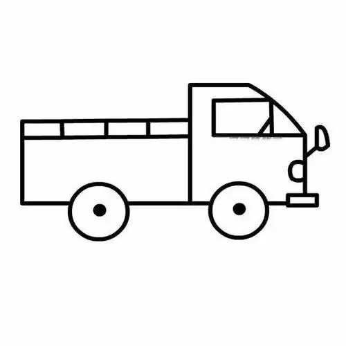 简单的卡车简笔画大图
