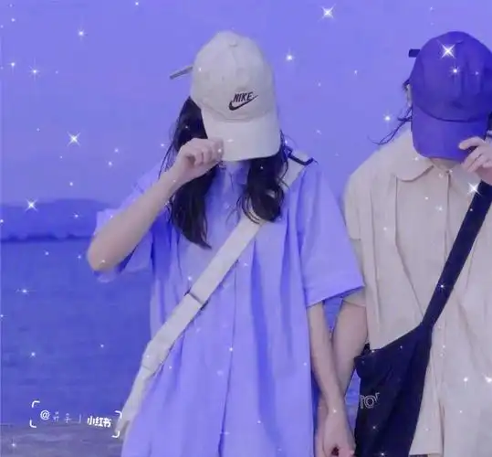 ins蓝色系闪闪发亮闺蜜头像