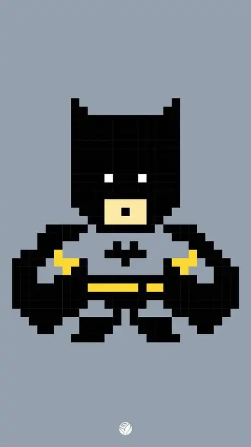 马赛克卡通超级英雄