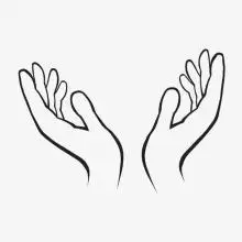 关键词 手手势手指素描双手托举希望