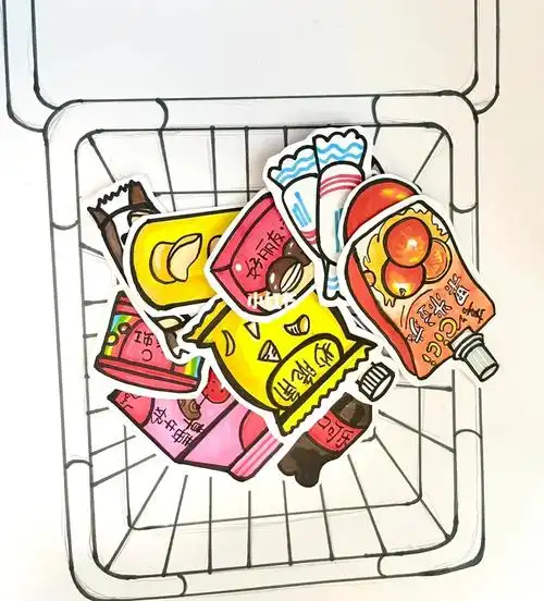 90今日食品主题#零基础学画画  #儿童画 #简笔画 #手帐 #手帐素材