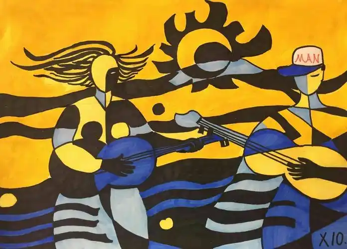 《青春之歌》装饰画——赵迪(临沂孟园实验学校)