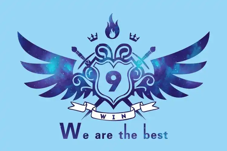 9班班旗图案设计翅膀与盾牌组合的个性图案星空作为图案的颜色给人一