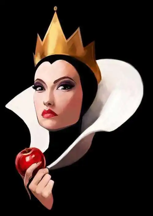 白雪公主的后妈的简笔画