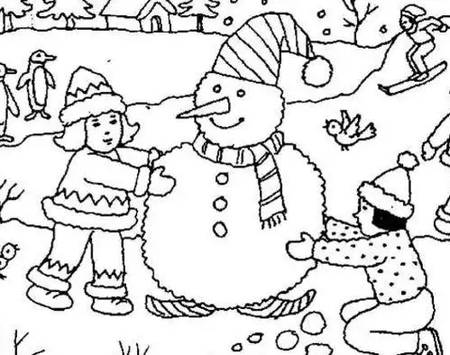 一幅冬天的简笔画 一幅冬天的简笔画彩色幼儿园