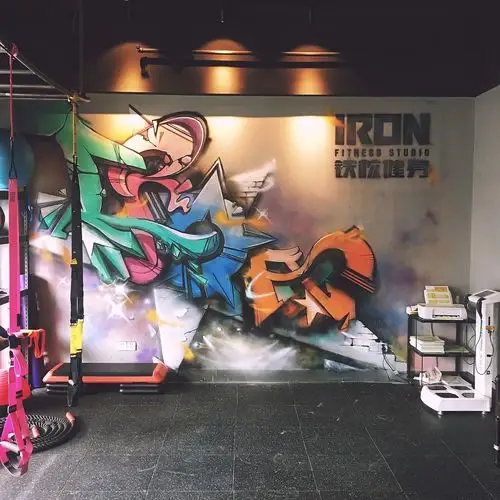 78 iron 健身房涂鸦墙绘|插画|新锐潮流插画|yettyd - 原创作品