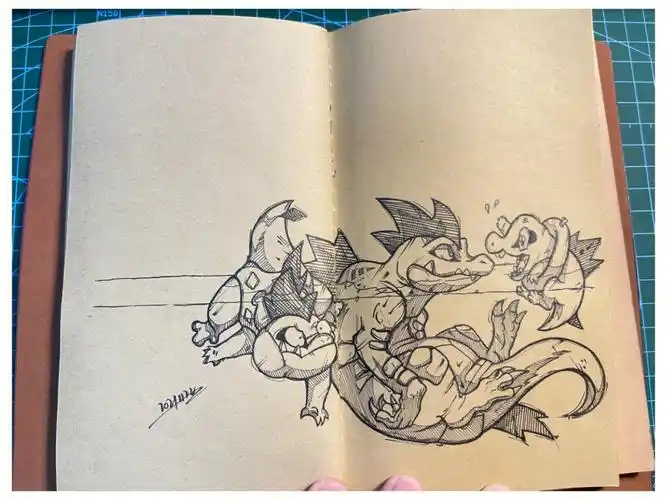 手绘分享小锯鳄