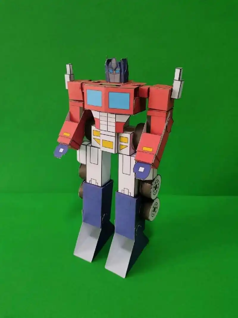 变形金刚g1擎天柱可变形纸模型diy手工 变形金刚 手工