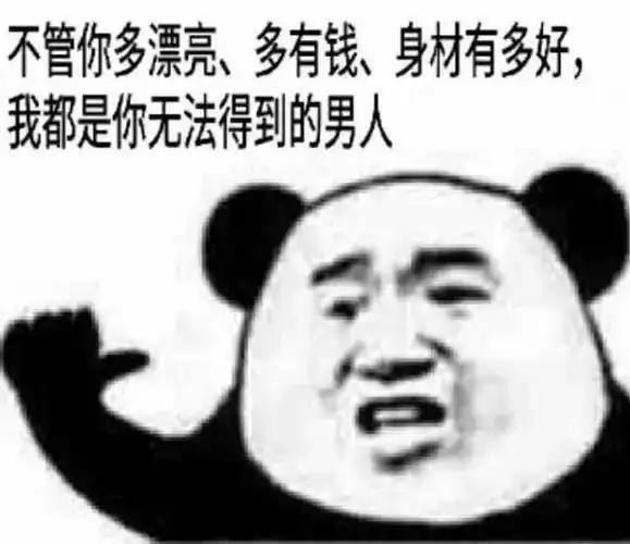 不管你多漂亮,多有钱,身材有多好,我都是你无法得到的男人 - 斗图表情