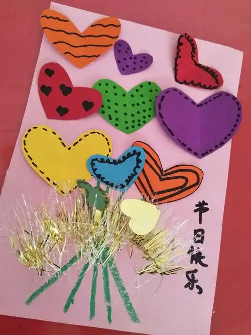 沙北阳光幼儿园大班母亲节手工贺卡