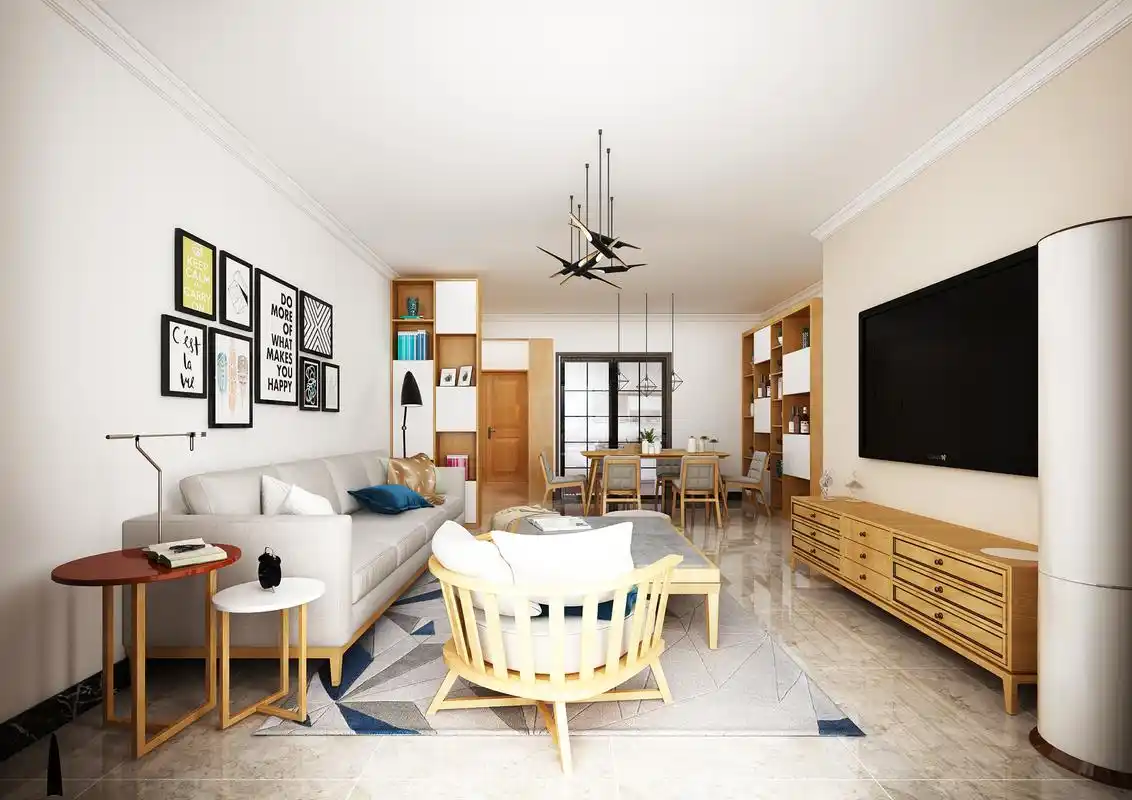 北欧四居室127平米15万-中国铁建云景山语城装修案例-南宁房天下家居