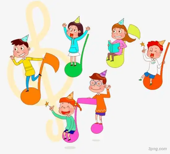 手绘可爱插图六一儿童节唱歌的孩