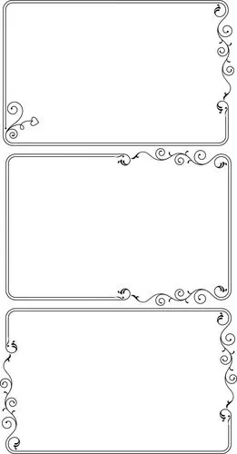 矢量图 花纹 花边 底纹边框 黑白花纹边框cdr