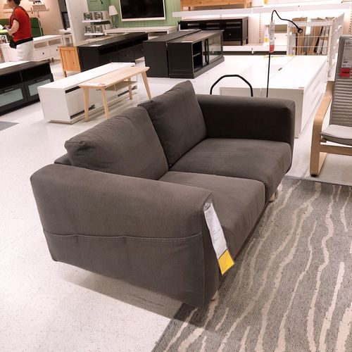 小米粒宜家国内代购卡斯塔三人沙发基尼淡灰色布艺沙发