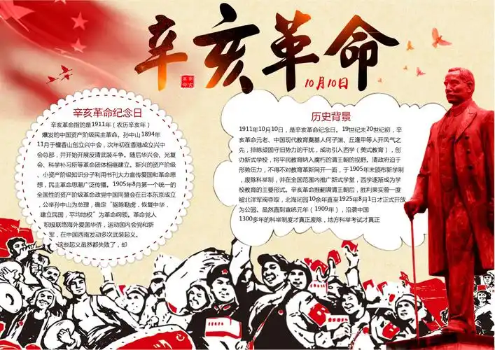 (m)辛亥革命手抄报word模板