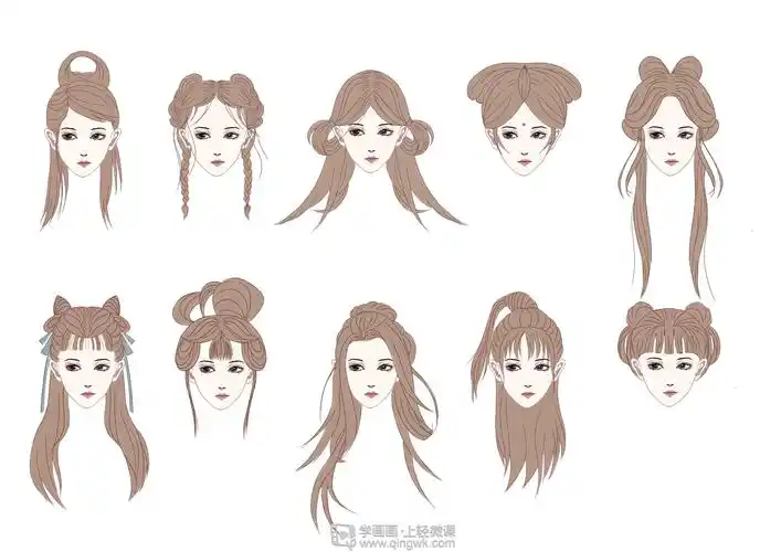 古风女性的发型设计