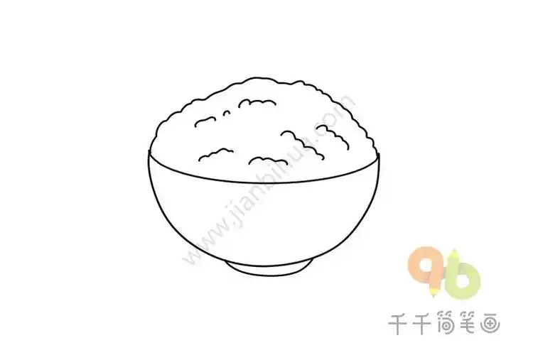 食物主食米饭简笔画和千千一起学画画吧~米饭简笔画米饭简笔