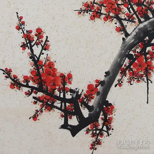 王成喜 梅花 真迹 133.5cm x 65.5cm